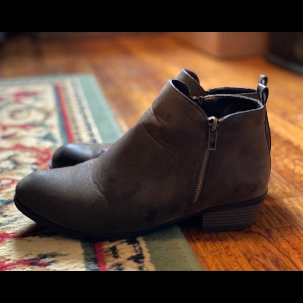 Brown ankle booties- size 8
